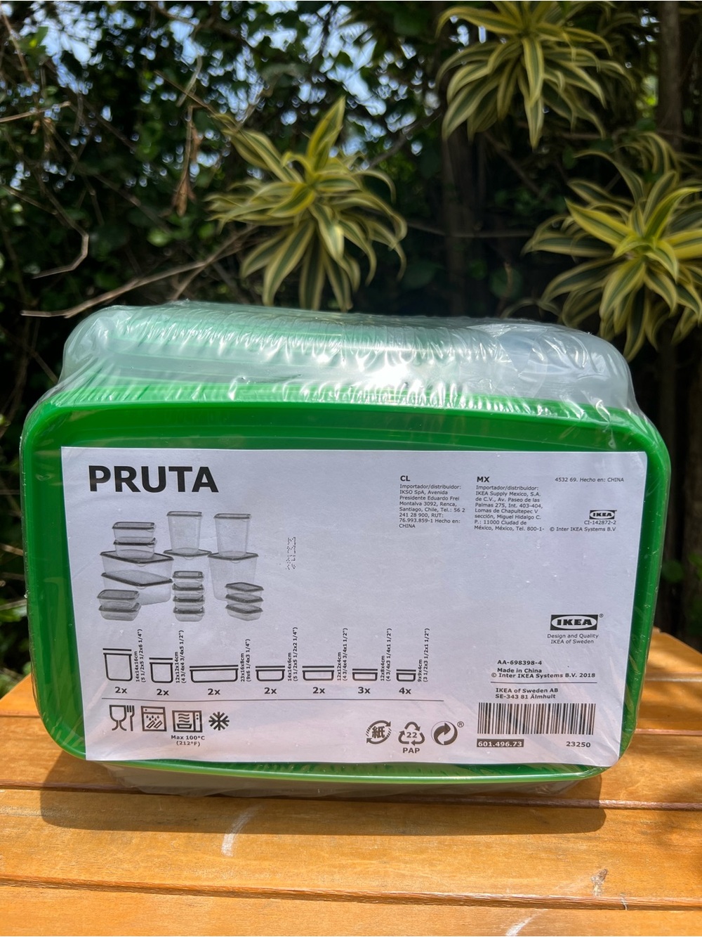 IKEA PRUTA meal prep Food Storage Set - Bright Green